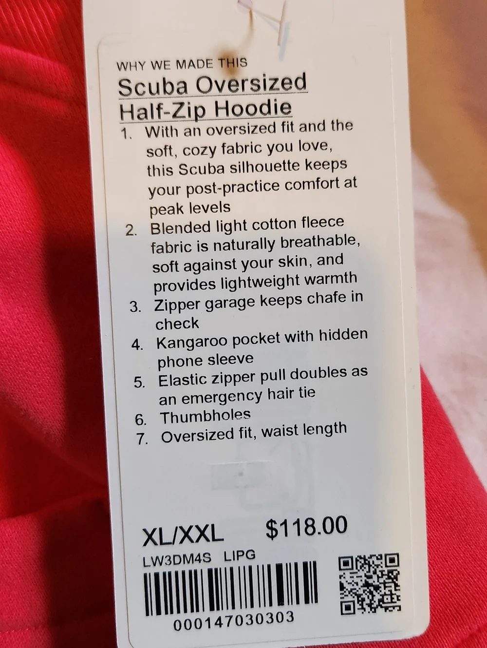 Lululemon Scuba Oversized Half-zip Hoodie XL/XXL - Picture 3 of 5